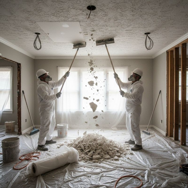 Textured Ceiling Removal detail